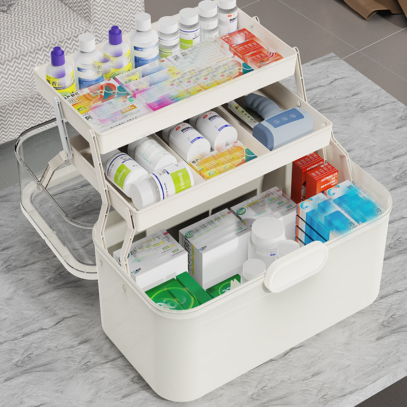 大容量透明蓋付き薬収納ボックス/ディスペンサーボックス -  - Kitchen Baking Tray Storage のレビューと価格