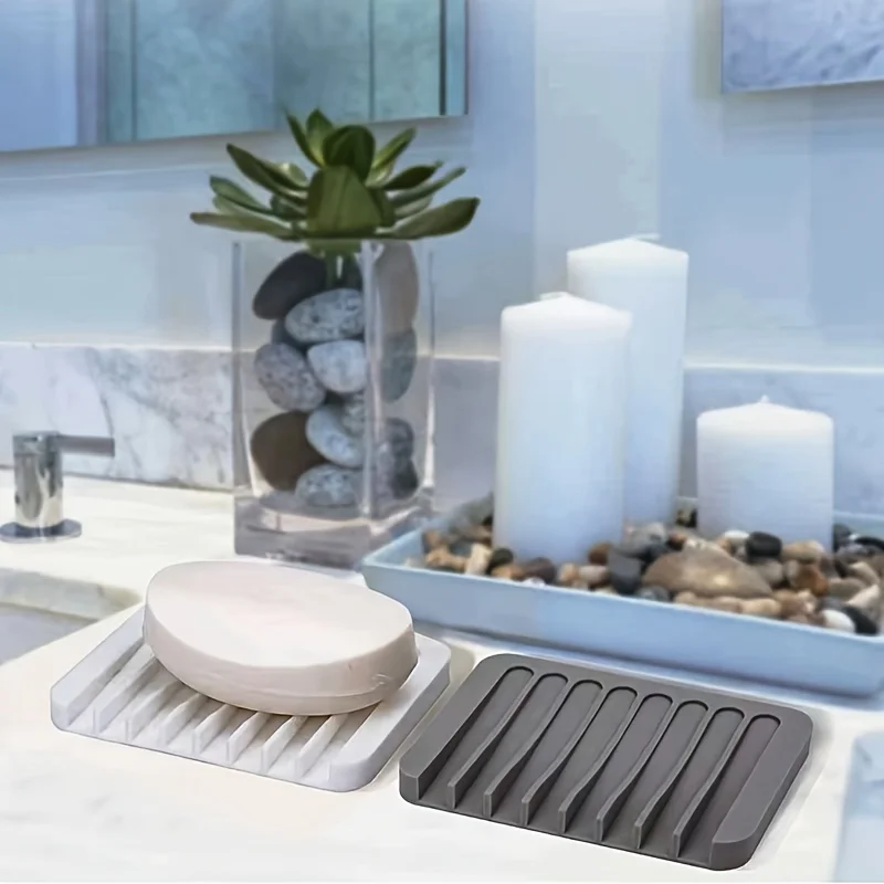 新しい1個入りシリコン製水切り石鹸置き、穴あけ不要、滑り止め - Kitchen Baking Tray Storage のレビューと価格