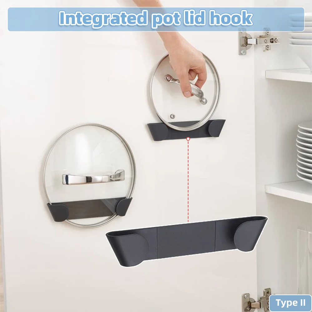 3組の粘着式鍋蓋オーガナイザーラック、壁掛け式、穴あけ不要、 - Kitchen Baking Pan Organizer のレビューと価格