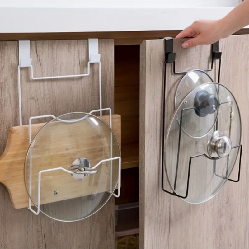 吊り下げ鍋蓋ラック食器棚ドアまな板収納棚キッチンオーガナイザ - Kitchen Baking Pan Organizer のレビューと価格