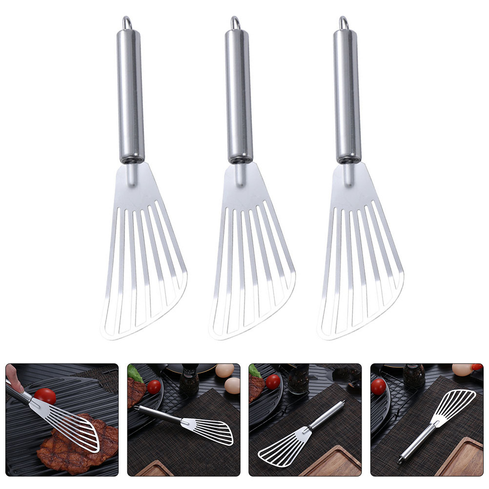 3 個ステンレス鋼スパチュラステーキフライ魚用スロット付きタ - Kitchen Baking Utensil のレビューと価格